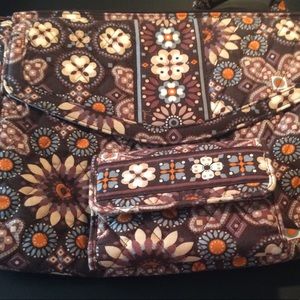 Vera Bradley Tablet bag with Tri fold wallet NWOT